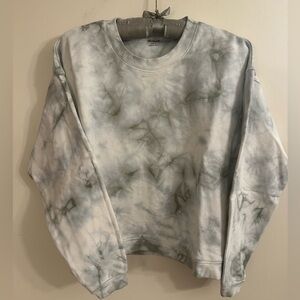 🔥🔥 MADEWELL Tie-Dye Sweatshirt- Gray/Green/White